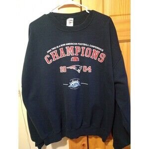 New England Patriots 2004 AFC champs sweatshirt jerzees XL Super Bowl edition